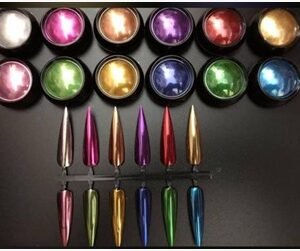 feelhigh 15 Colors Super Thin Mirror Effect Nail Art Chrome Powder